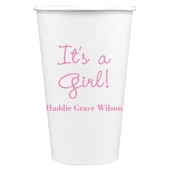 Sweet Baby Girl Paper Coffee Cups